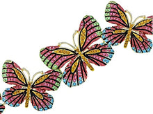Load image into Gallery viewer, Multicolor Crystal Gold Tone Butterfly Bracelet
