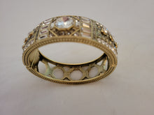 Load image into Gallery viewer, Multi-Facet White Crystals Bangle Bracelet
